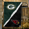 Packers vs Cardinals House Divided Flag, NFL House Divided Flag