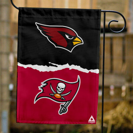 Cardinals vs Buccaneers House Divided Flag, NFL House Divided Flag