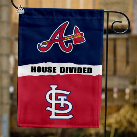 Braves vs Cardinals House Divided Flag, MLB House Divided Flag