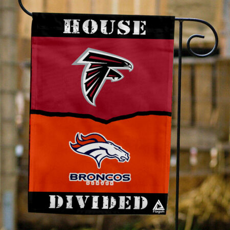 Falcons vs Broncos House Divided Flag, NFL House Divided Flag