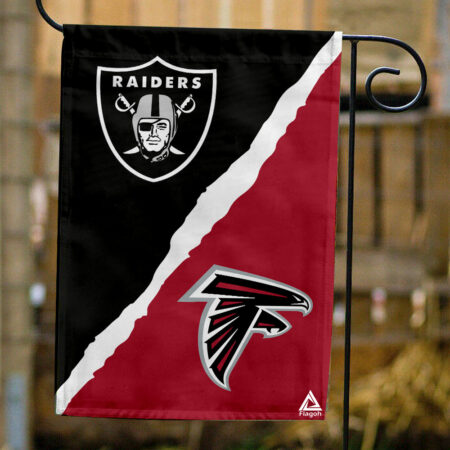 Raiders vs Falcons House Divided Flag, NFL House Divided Flag