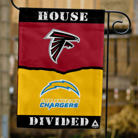 Falcons vs Chargers House Divided Flag, NFL House Divided Flag