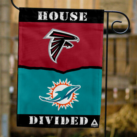 Falcons vs Dolphins House Divided Flag, NFL House Divided Flag