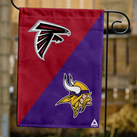 Falcons vs Vikings House Divided Flag, NFL House Divided Flag