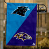 Panthers vs Ravens House Divided Flag, NFL House Divided Flag