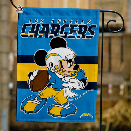 Los Angeles Chargers x Mickey Football Flag, NFL Premium Flag