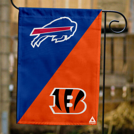 Bills vs Bengals House Divided Flag, NFL House Divided Flag
