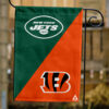 Jets vs Bengals House Divided Flag, NFL House Divided Flag