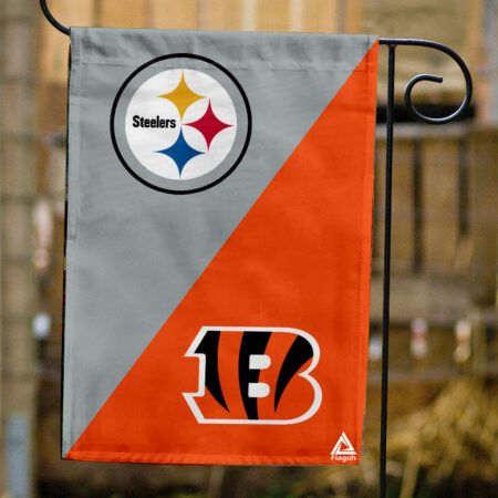Steelers vs Bengals House Divided Flag, NFL House Divided Flag