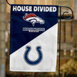 Broncos vs Colts House Divided Flag, NFL House Divided Flag