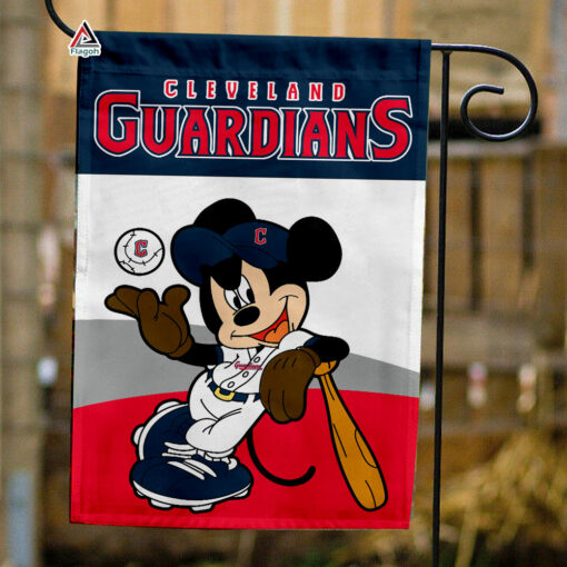 Cleveland Guardians x Mickey Baseball Flag, MLB Premium Flag