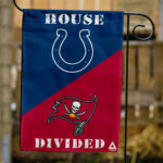 Colts vs Buccaneers House Divided Flag, NFL House Divided Flag