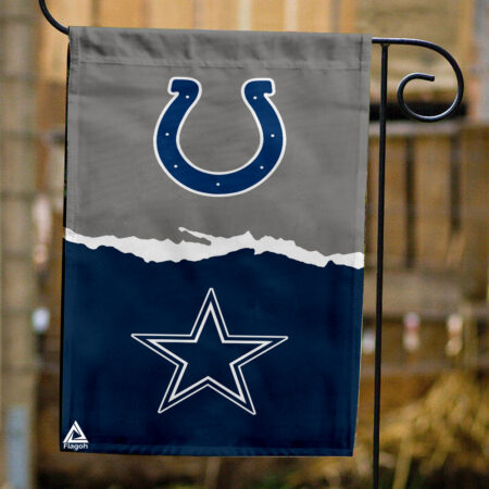Colts vs Cowboys House Divided Flag, NFL House Divided Flag