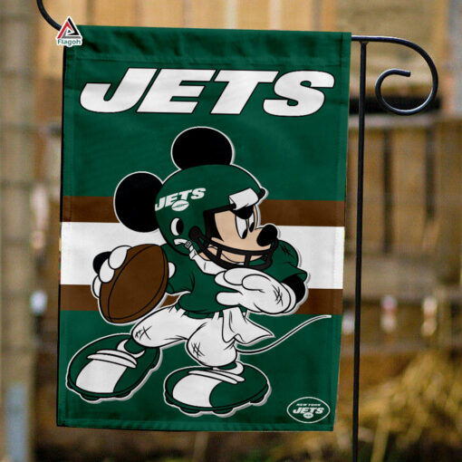 New York Jets x Mickey Football Flag, NFL Premium Flag