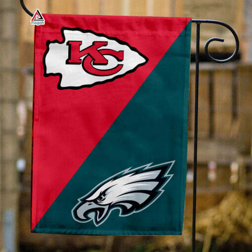 Chiefs vs Eagles House Divided Flag, NFL House Divided Flag