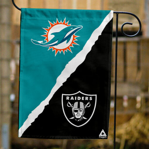 Dolphins vs Raiders House Divided Flag, NFL House Divided Flag