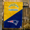 Chargers vs Patriots House Divided Flag, NFL House Divided Flag