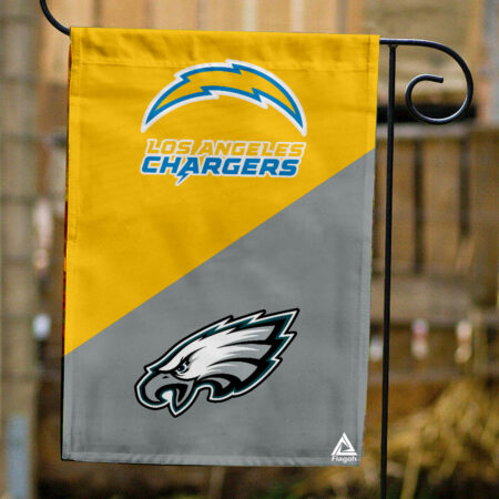 Chargers vs Eagles House Divided Flag, NFL House Divided Flag