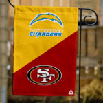 Chargers vs 49ers House Divided Flag, NFL House Divided Flag