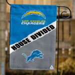 Chargers vs Lions House Divided Flag, NFL House Divided Flag