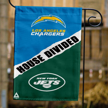 Chargers vs Jets House Divided Flag, NFL House Divided Flag