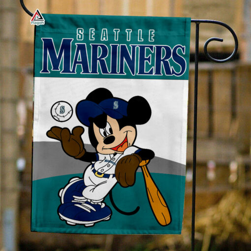 Seattle Mariners x Mickey Baseball Flag, MLB Premium Flag