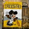 Pittsburgh Pirates x Mickey Baseball Flag, MLB Premium Flag