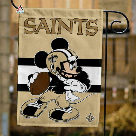 New Orleans Saints x Mickey Football Flag, NFL Premium Flag