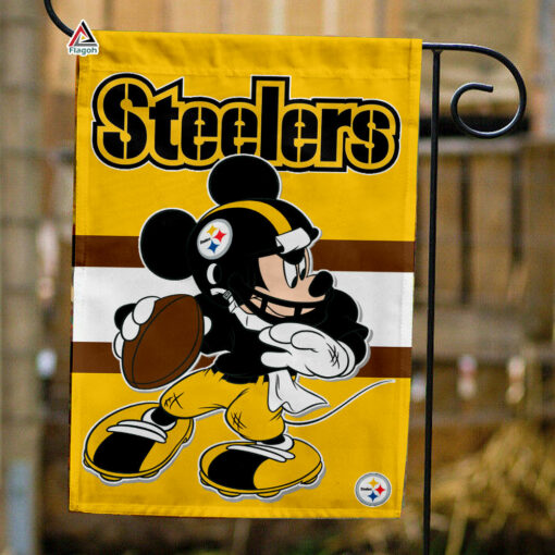 Pittsburgh Steelers x Mickey Football Flag, NFL Premium Flag