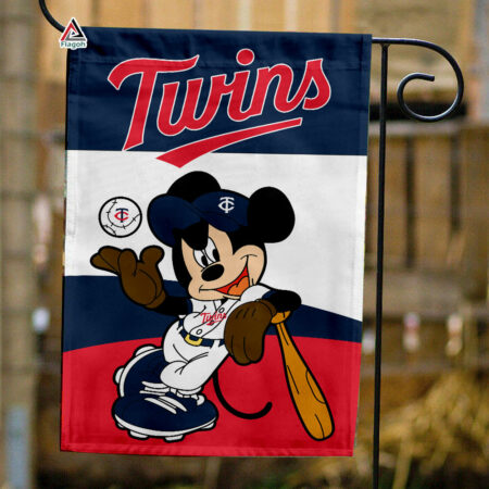 Minnesota Twins x Mickey Baseball Flag, MLB Premium Flag