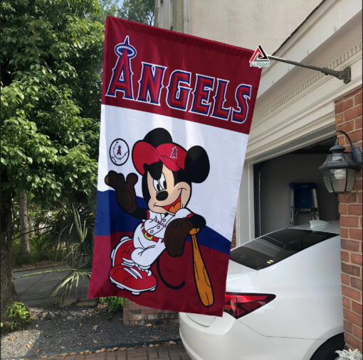 Los Angeles Angels x Mickey Baseball Flag, MLB Premium Flag