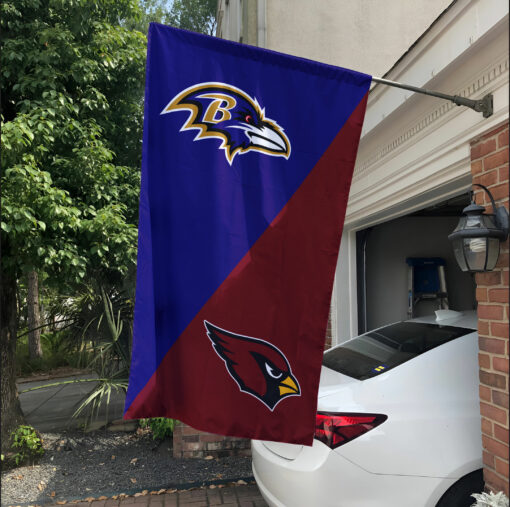 Ravens vs Cardinals House Divided Flag, NFL House Divided Flag