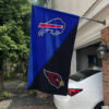 Bills vs Cardinals House Divided Flag, NFL House Divided Flag