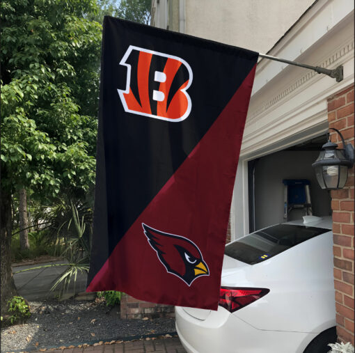 Bengals vs Cardinals House Divided Flag, NFL House Divided Flag