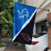 Lions vs Cardinals House Divided Flag, NFL House Divided Flag