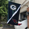 Packers vs Cardinals House Divided Flag, NFL House Divided Flag