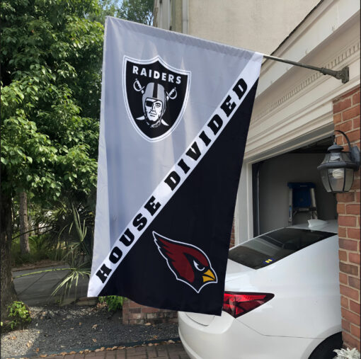 Raiders vs Cardinals House Divided Flag, NFL House Divided Flag