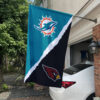Dolphins vs Cardinals House Divided Flag, NFL House Divided Flag
