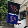 Cardinals vs Giants House Divided Flag, NFL House Divided Flag