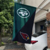 Jets vs Cardinals House Divided Flag, NFL House Divided Flag