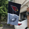Cardinals vs Eagles House Divided Flag, NFL House Divided Flag