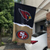 Cardinals vs 49ers House Divided Flag, NFL House Divided Flag