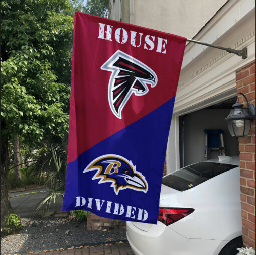 Falcons vs Ravens House Divided Flag, NFL House Divided Flag