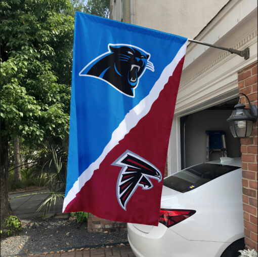 Panthers vs Falcons House Divided Flag, NFL House Divided Flag