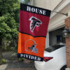 Falcons vs Browns House Divided Flag, NFL House Divided Flag