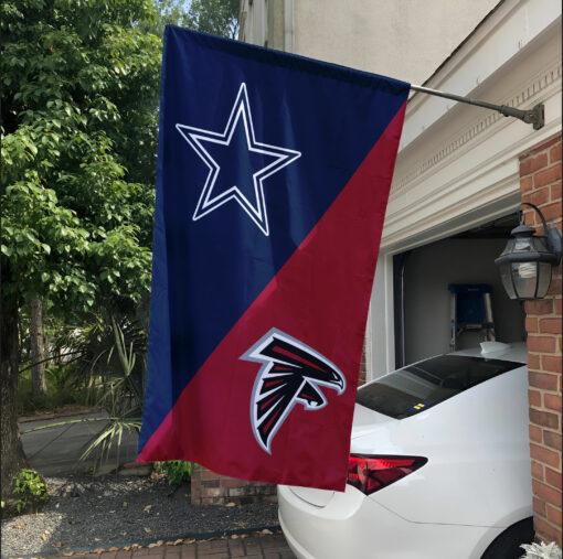Cowboys vs Falcons House Divided Flag, NFL House Divided Flag