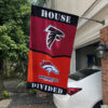 Falcons vs Broncos House Divided Flag, NFL House Divided Flag