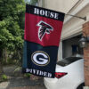 Falcons vs Packers House Divided Flag, NFL House Divided Flag
