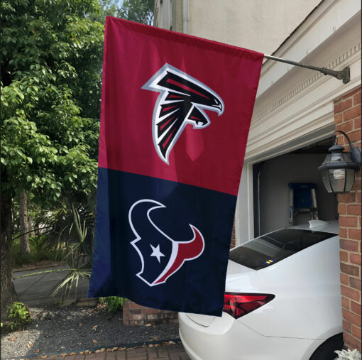 Falcons vs Texans House Divided Flag, NFL House Divided Flag