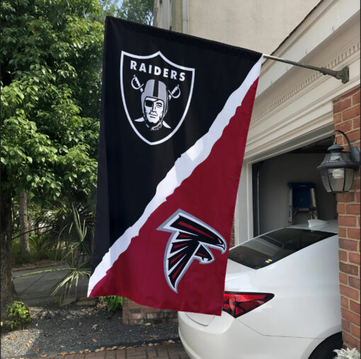 Raiders vs Falcons House Divided Flag, NFL House Divided Flag